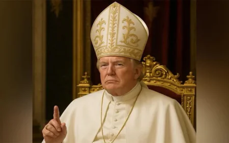 Trump posts spoof picture dressed as pope