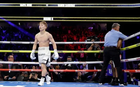 Inoue knocked down but stops Cardenas in eighth to keep crown
