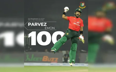 Emon Hits Ton as Bangladesh Defeat Opponent by 27 Runs in Opening T20