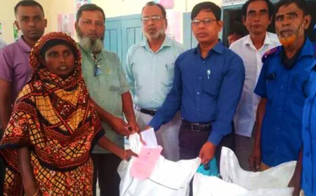 235 Women Beneficiaries Receive VWB Rice in Naogaon