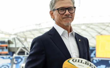 Kiss to Coach Combined Australia-New Zealand XV Against British & Irish Lions