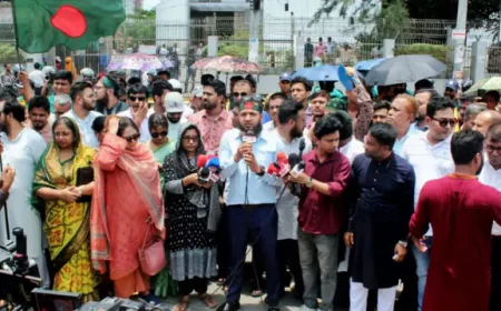 NCP Rallies at Election Bhaban, Demands EC Reconstitution