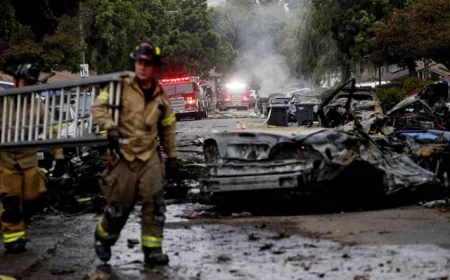 Fiery Plane Crash Devastates California Neighborhood, Multiple Dead