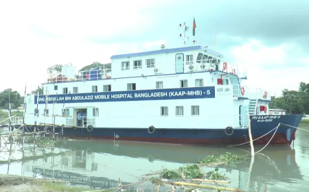 Saudi-Funded Floating Hospital Reaches Remote Bhola Char
