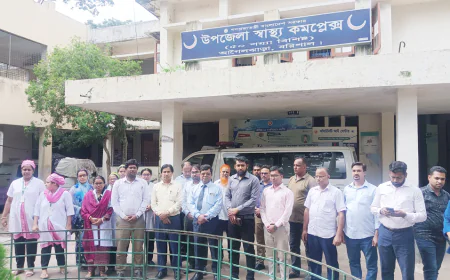 Barishal CS visits Agailjhara Hospital