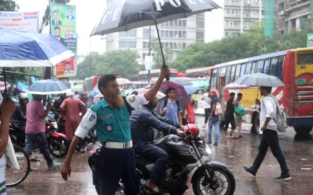 Depression in Northwest Bay Triggers Rainfall in Dhaka and Across Bangladesh