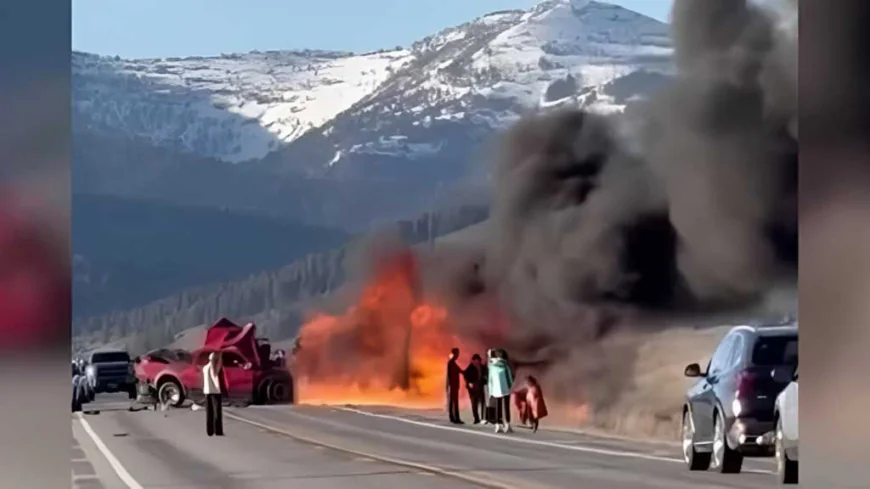 7 killed in highway crash near Yellowstone