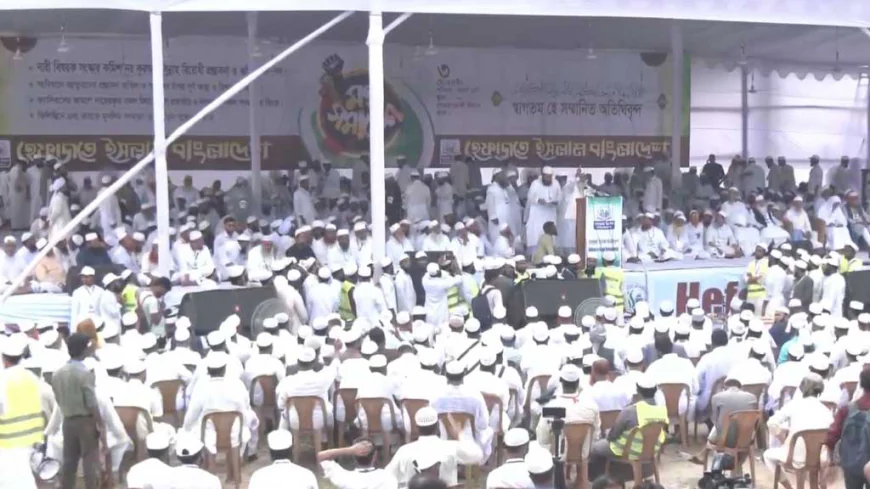 Hifazat’s rally with four-point demand underway