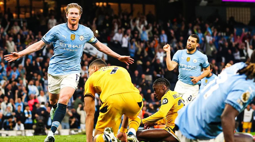 City climb to third as De Bruyne sinks Wolves