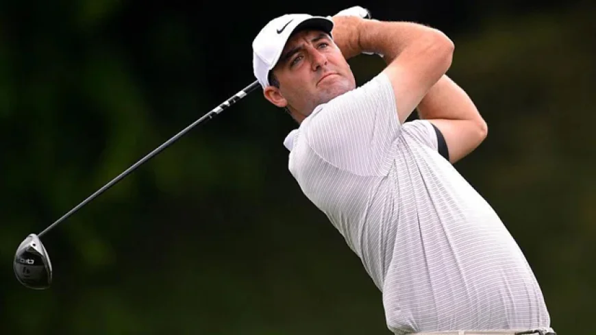 Scheffler shines in dark for eight-shot CJ Cup Byron Nelson lead