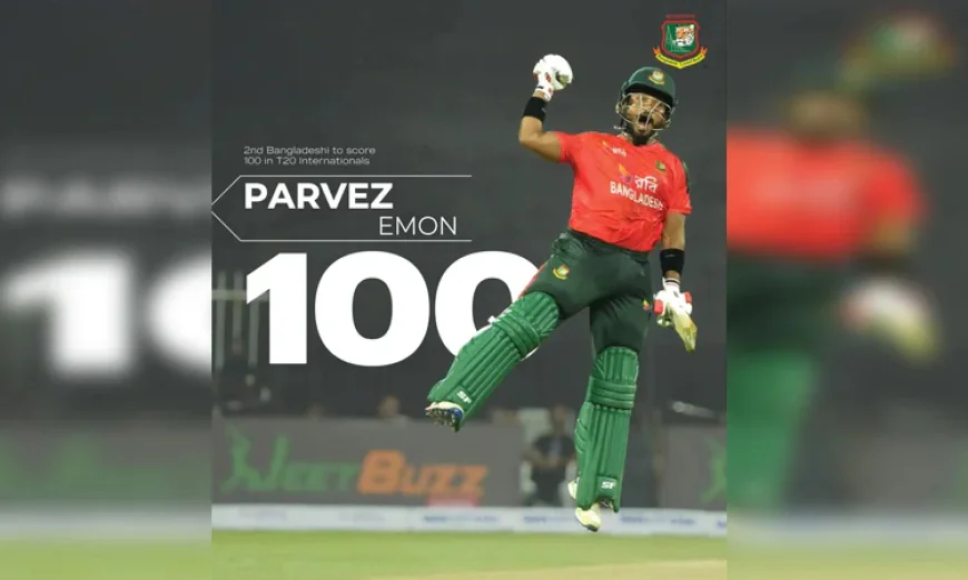 Emon Hits Ton as Bangladesh Defeat Opponent by 27 Runs in Opening T20