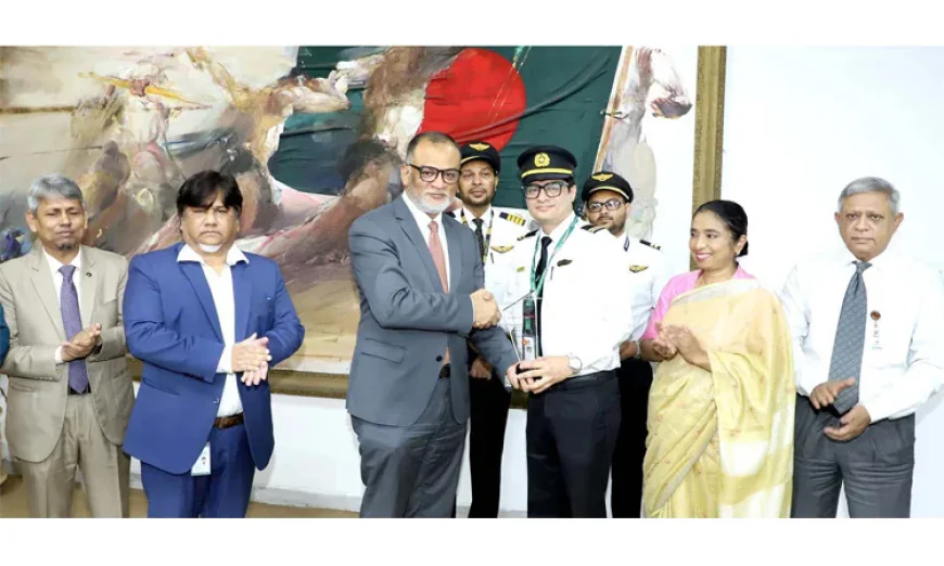 Biman Crew Honoured for Safe Landing After Mid-Air Wheel Loss