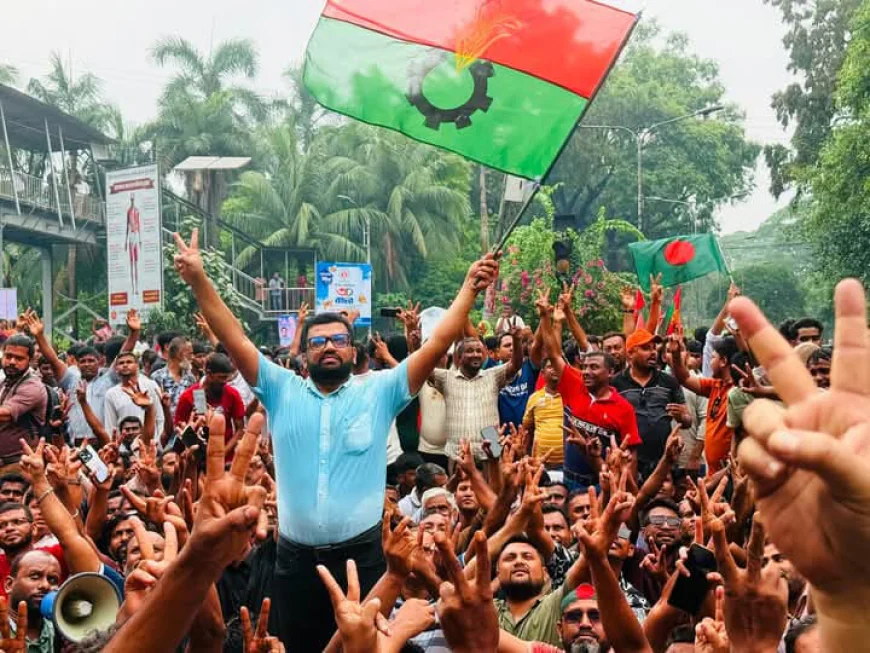 Youth Party Protests Demanding Ishraq Hossain Be Appointed Mayor