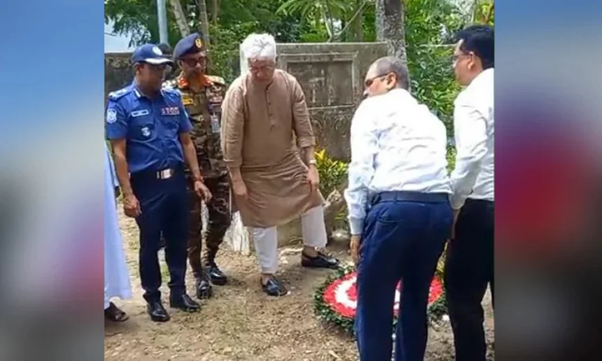 Industries Adviser Pays Tribute to July Martyr Sakib in Khulna