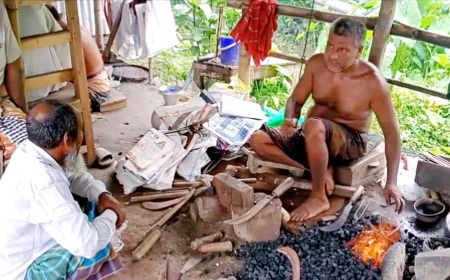 Blacksmiths busy ahead of Eid-ul-Azha in Rajapur