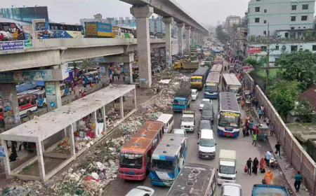 12-km Tailback on Dhaka-Mymensingh Highway Amid Eid Travel