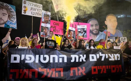 Thousands Rally in Tel Aviv Demanding Release of Gaza Hostages