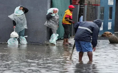 South African President Surveys Flood Damage in Eastern Cape