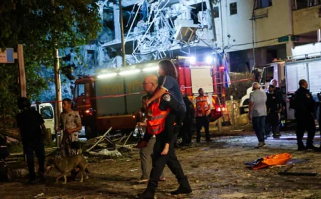 Israel Fire Service Responds to ‘Major’ Incidents After Iranian Missile Strike