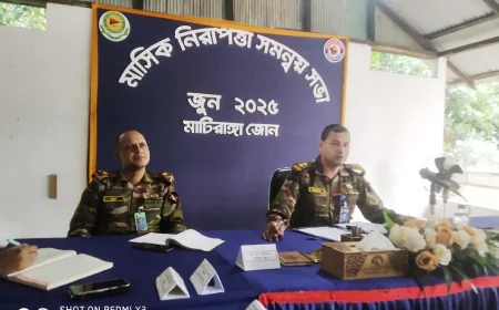Monthly security and coordination meeting held in Matiranga