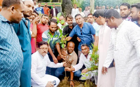 Krishak Dal begins tree planting in Sreepur