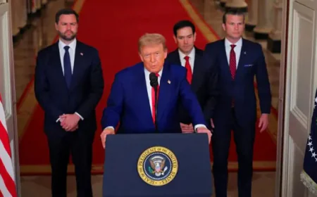 Trump States U.S. Targeted Iran’s Nuclear Facilities Alongside Israeli Forces