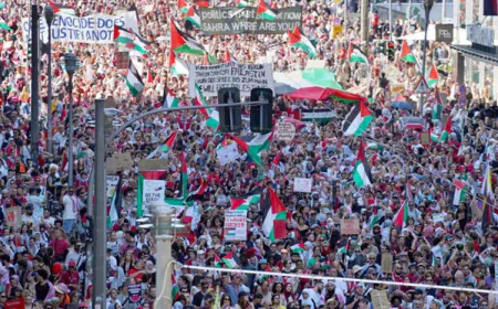 Massive pro-Palestinian protests held across European cities