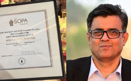 Shafiqul Alam Wins SOPA Award for Breaking News on Hasina’s Escape