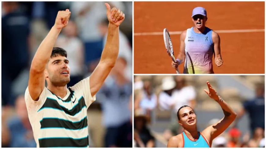 Alcaraz, Swiatek, and Sabalenka Eye French Open Semi-Finals