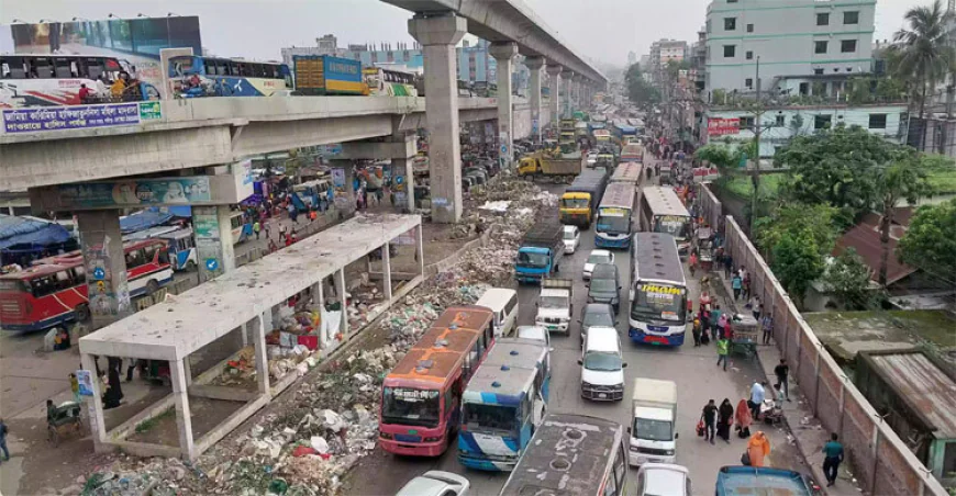 12-km Tailback on Dhaka-Mymensingh Highway Amid Eid Travel