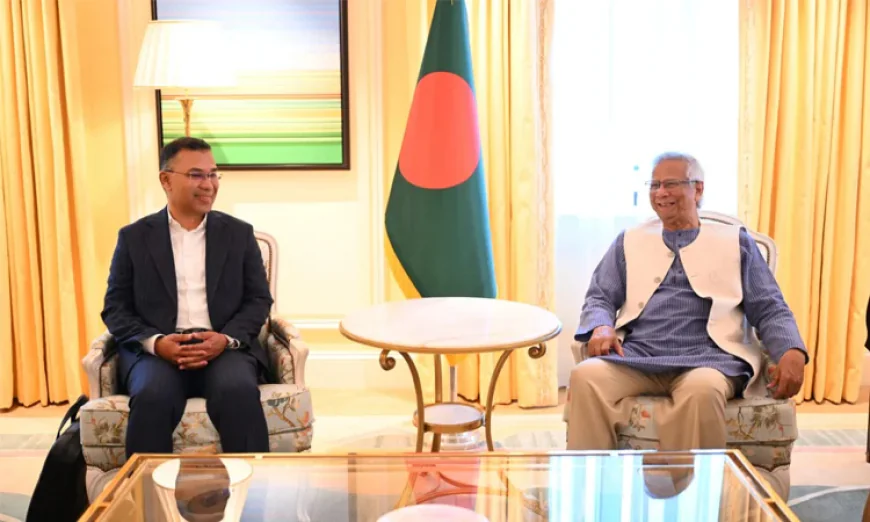 Prof. Yunus and Tarique Rahman Hold Meeting in London