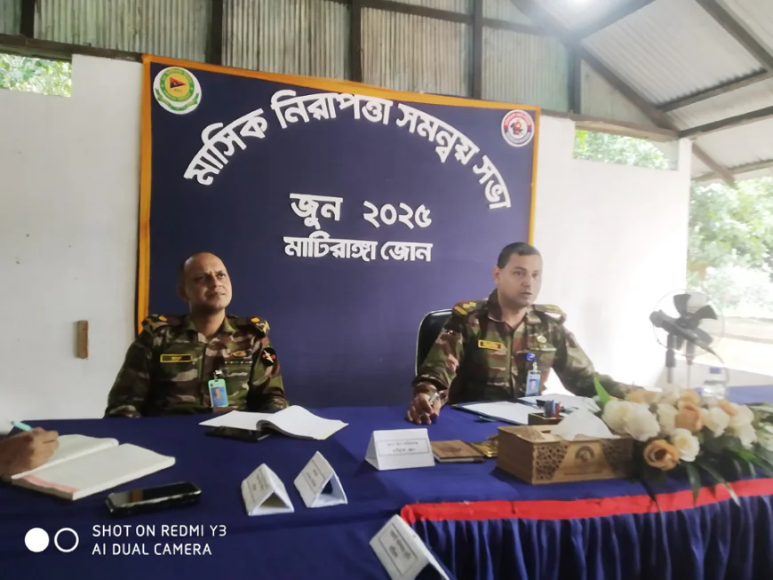 Monthly security and coordination meeting held in Matiranga