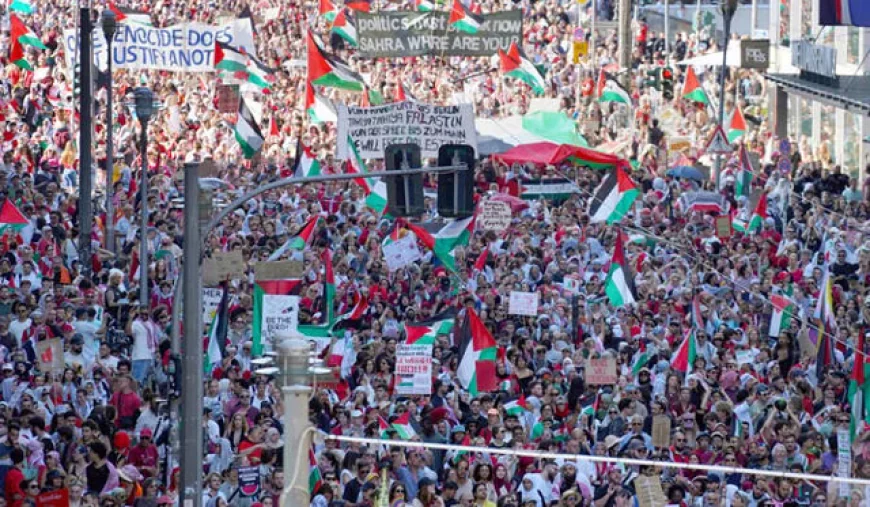 Massive pro-Palestinian protests held across European cities