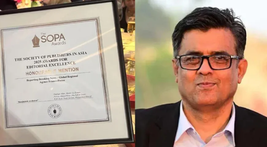 Shafiqul Alam Wins SOPA Award for Breaking News on Hasina’s Escape