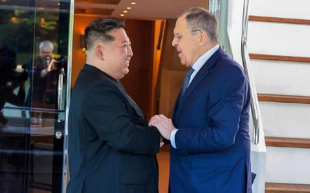 North Korea Vows Backing for Russia on Ukraine in Lavrov Meeting: KCNA Reports