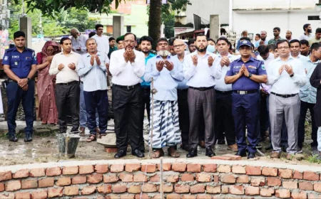 Construction of "July Shaheed Smritistambha" inaugurated in Chuadanga
