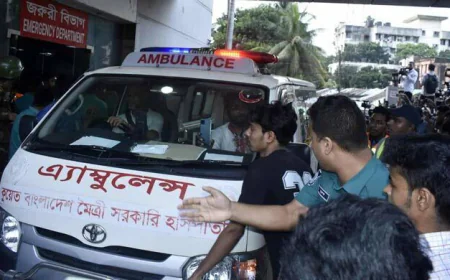 Govt Offers Free Treatment to Uttara Plane Crash Injured