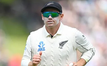 New Zealand Skipper Tom Latham Ruled Out of Zimbabwe Test