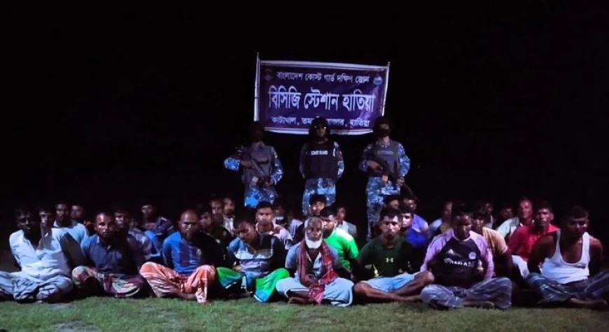 33 fishermen arrested with illegal nets in Hatia