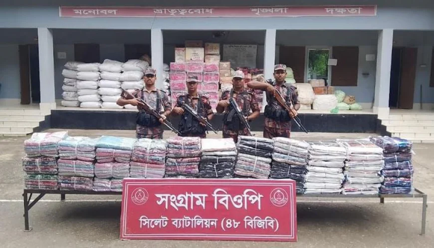 Smuggled goods worth Tk 2.25 crore seized in Sylhet