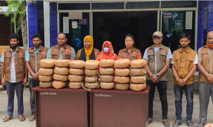 Woman Arrested with Large Quantity of Hemp in Jamalpur
