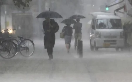 'Never seen before' rains lash southern Japan