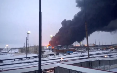 Moscow Attacks Kill Five in Ukraine; Russian Refinery Targeted