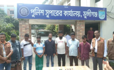 7 Members of Easy-Bike Theft Gang Arrested in Munshiganj