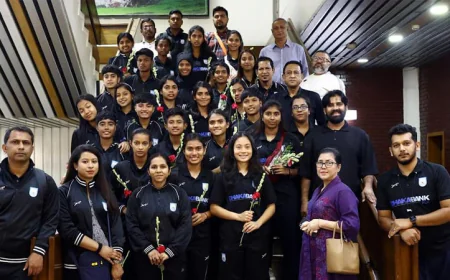 U-20 Women’s Football Team Returns Home After Tournament