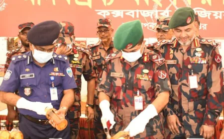 BGB Seizes and Destroys Drugs Worth Tk 1,322 Crore in Cox’s Bazar