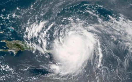 Hurricane Erin Strengthens Offshore, Drenches Caribbean