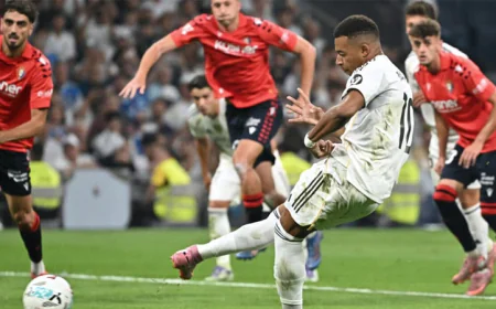 Mbappé Leads Real Madrid to Victory Over Osasuna in La Liga Opener