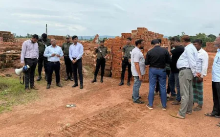 Illegal brick kiln chimney taken down in Rangunia
