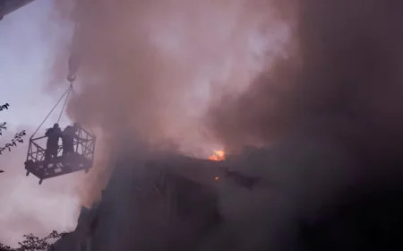 Russian Strikes Damage EU Mission in Kyiv